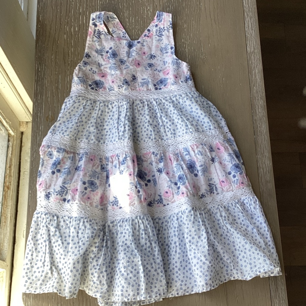 Floral Sleeveless Kids Dress